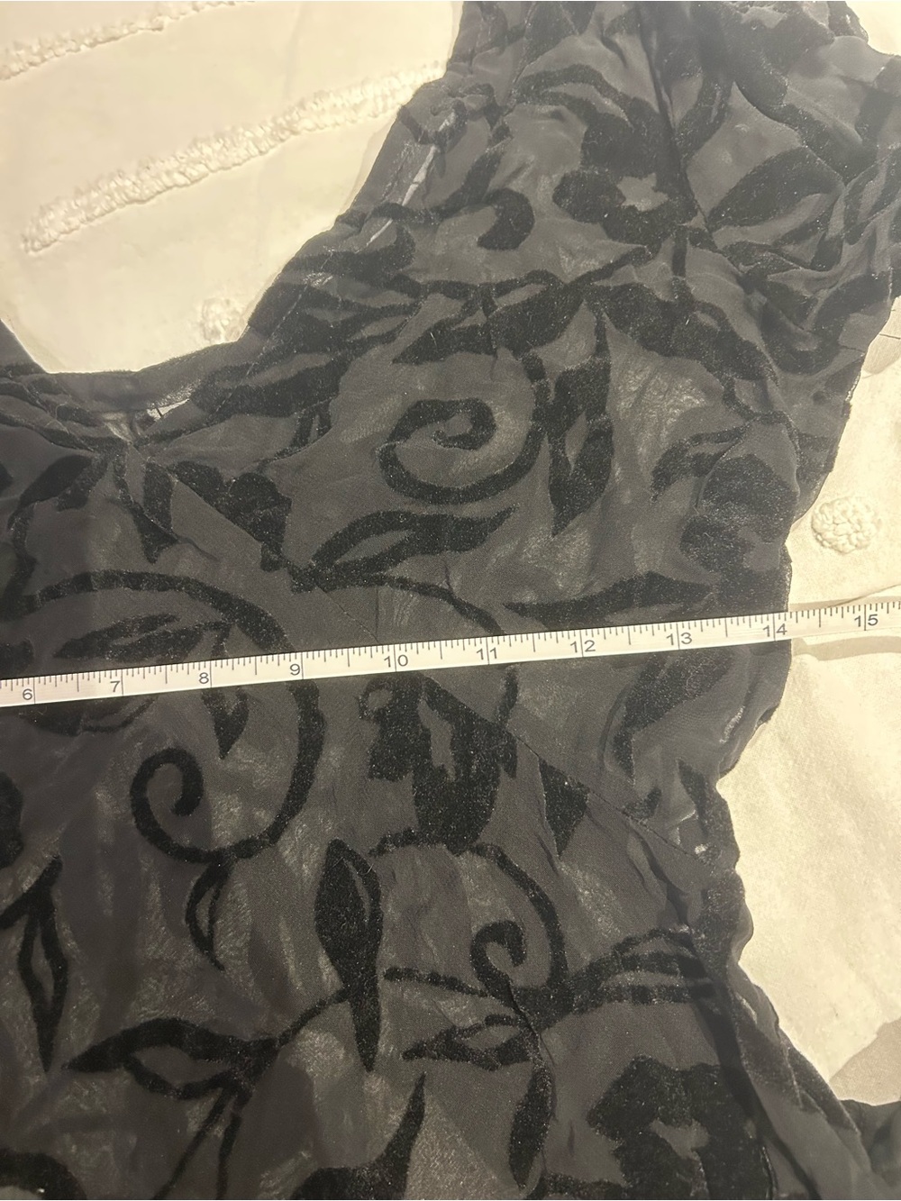 Anna Sui goth runway Floral Velvet Maxi Dress  8 - Picture 13 of 16